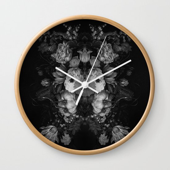 Botanical Darkness Wall Clock