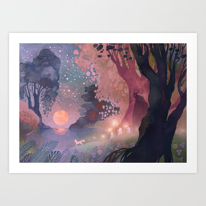Harvest Moon Art Print Art Print