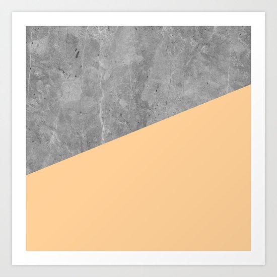 Geometry 101 Orange Sherbet Art Print