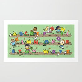 Alphabet Garden Art Print