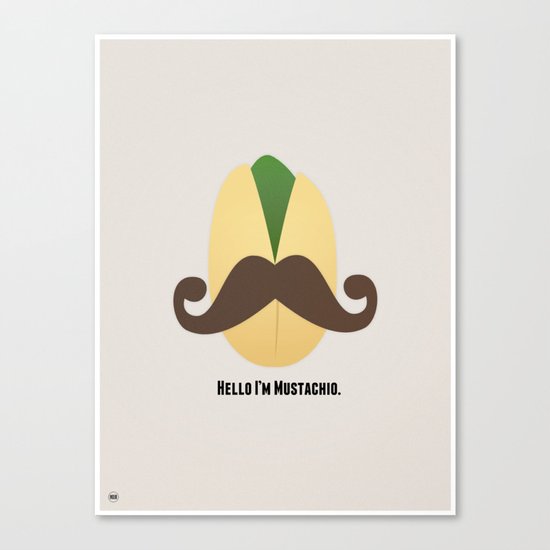 Hello I'm Mustachio Canvas Print