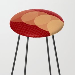 Grid retro color shapes 15 Counter Stool