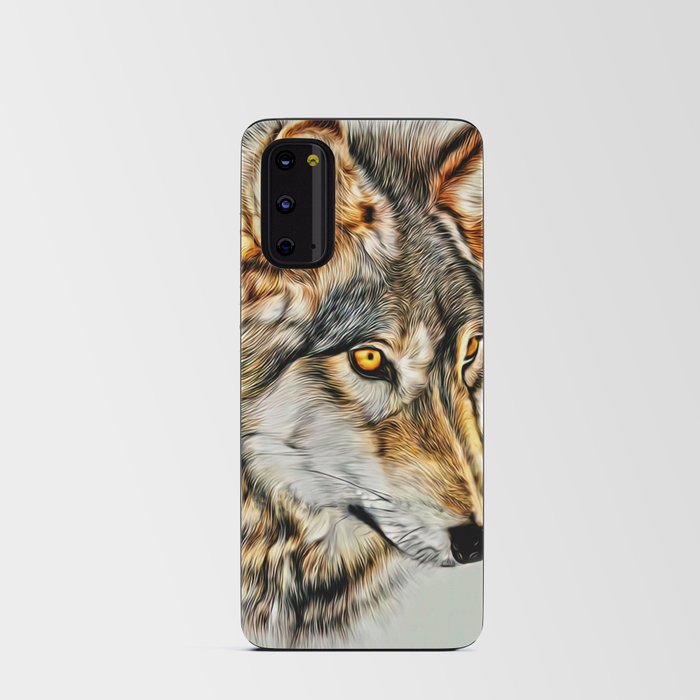 Cute Wolf in Looking Android Card Case