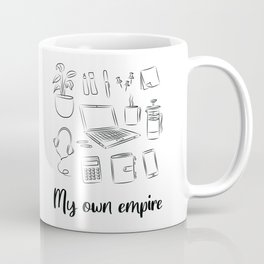 My own empire! Home office illustration black and white Mug