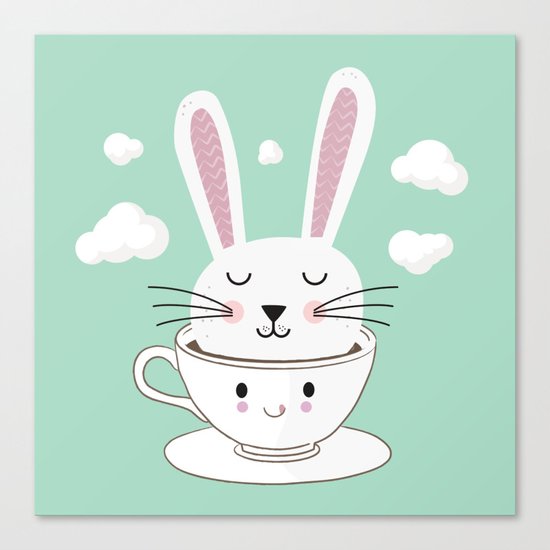 Take a Cup of Bunny Canvas Print