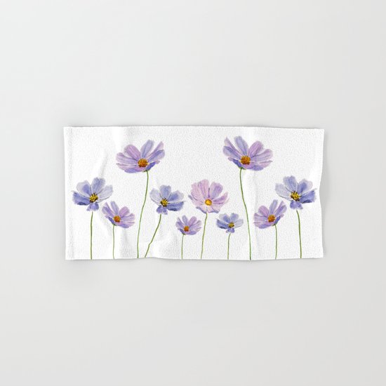 purple cosmos 2 Hand & Bath Towel