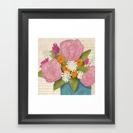 Blushing Ranunculus Framed Art Print