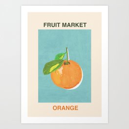 Orange fruit market Art Print