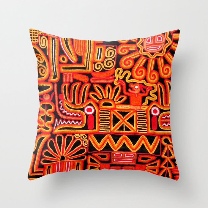 Beautiful blanket with a typical Peruvian design Throw Pillow