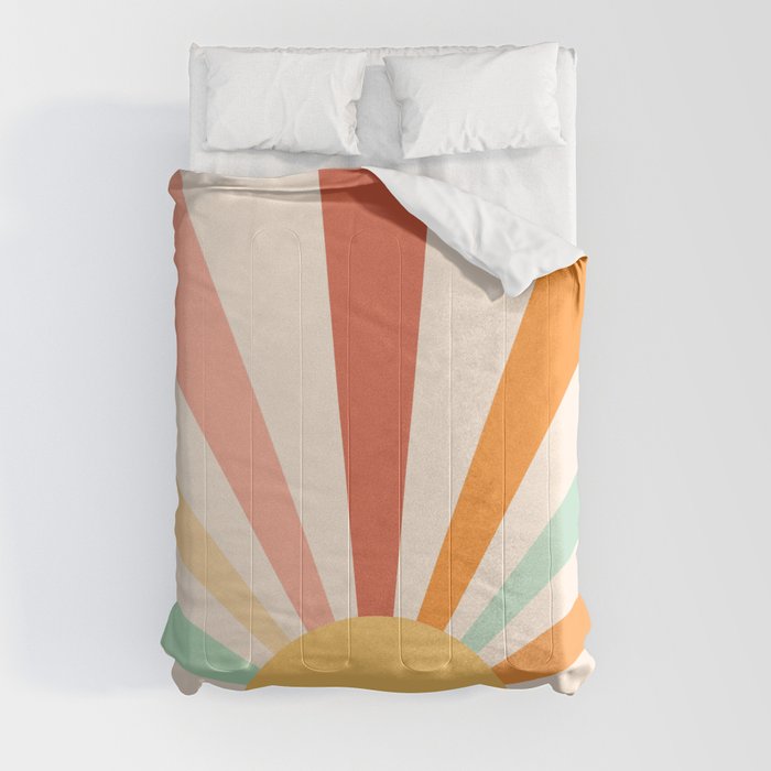 Boho Sun Colorful Comforter