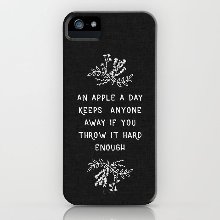 an apple a day bw iphone case
