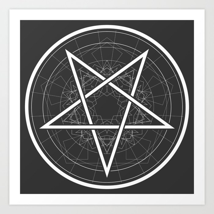 Baphomet Pentagram Star - Satanic sign Art Print