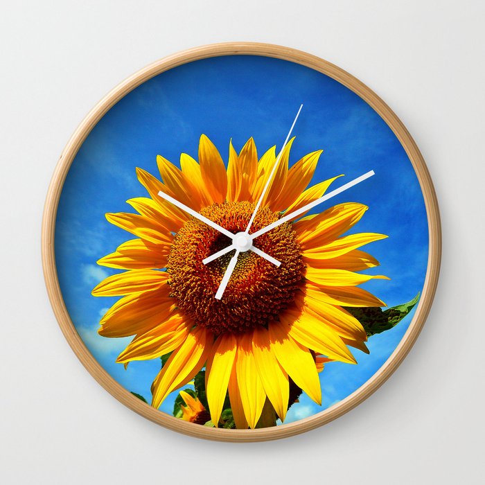 Stunning Sunflower Wall Clock By Danbythesea