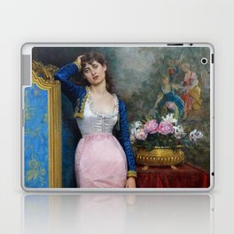 Magnificent: Declaration of Love - 19th Century French Belle epoque female portrait oil painting by Auguste Toulmouche for home, bedroom and wall decor Laptop Skin