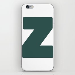 Z (Dark Green & White Letter) iPhone Skin