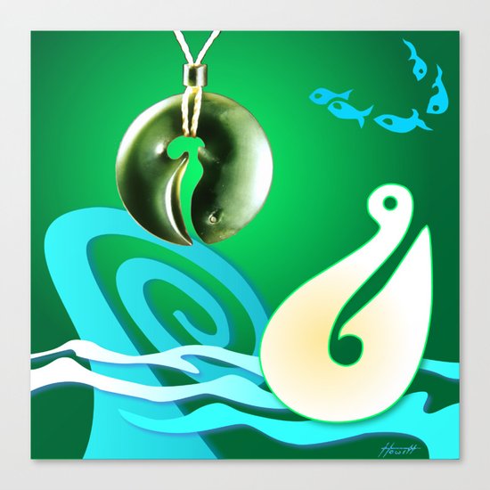 Go Fishing - Hi Ika Canvas Print