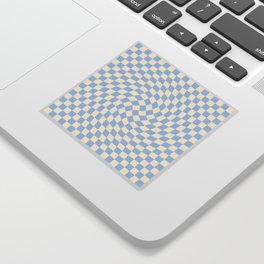 Check II - Baby Blue Twist — Checkerboard Print Sticker