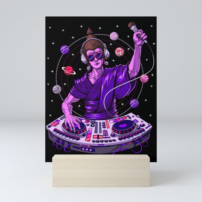 Buddha Psytrance DJ Mini Art Print