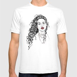Ruby Mermaid Portrait - July Birthstone T-shirt