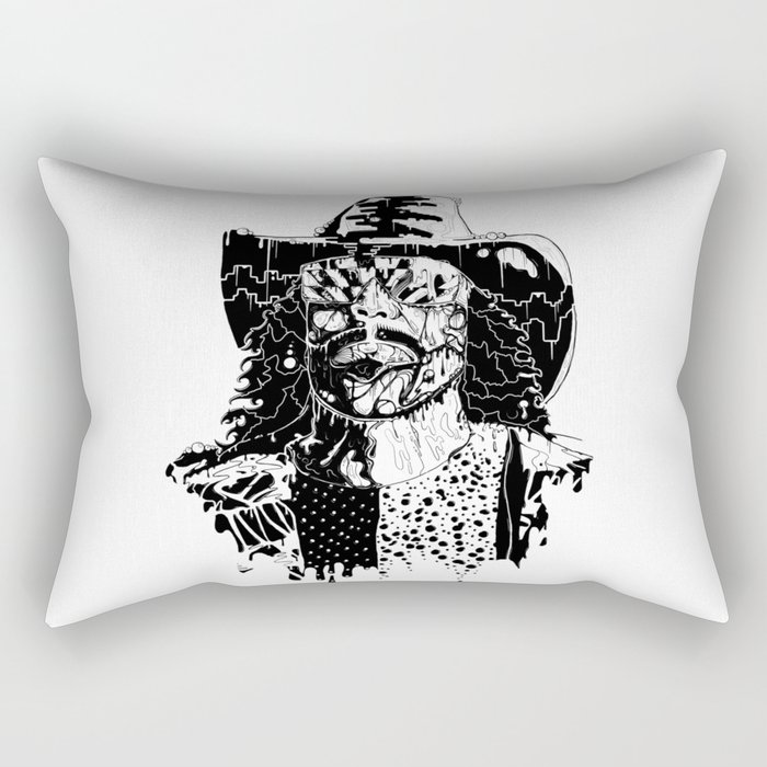 MACHO MAN (Black & White Edition) Rectangular Pillow