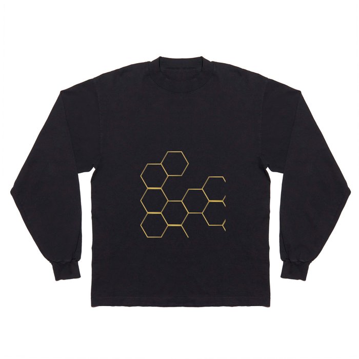 Geometric hexagon modern pattern Long Sleeve T Shirt