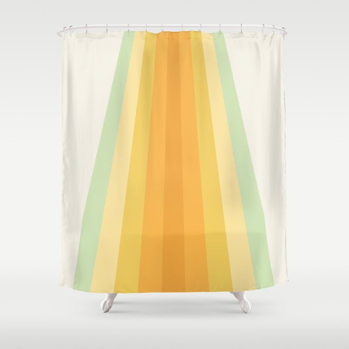 Tropical Palette Stripes Shower Curtain