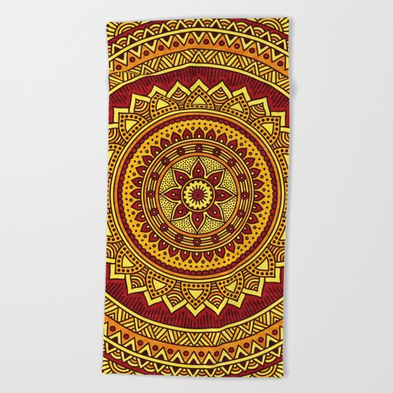 Hippie mandala 78 Beach Towel