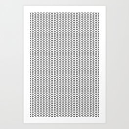 Black and White Basket Weave Shape Pattern 2 - Graphic Design Art Print