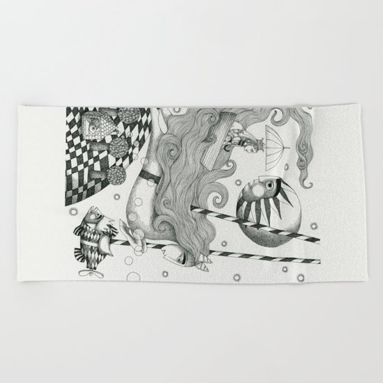 East of Blue Lake Beach Towel