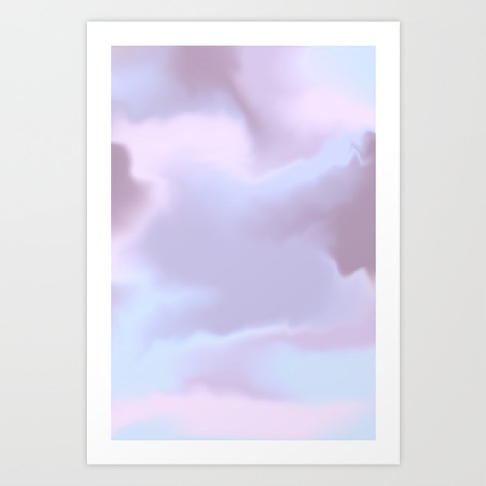 Cloud Color - Lilac Art Print