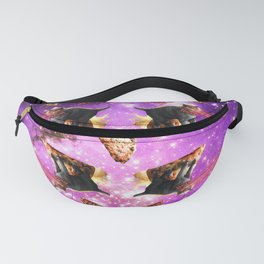 Space Laser Eye Cat Riding Pizza, Galaxy Cats Fanny Pack