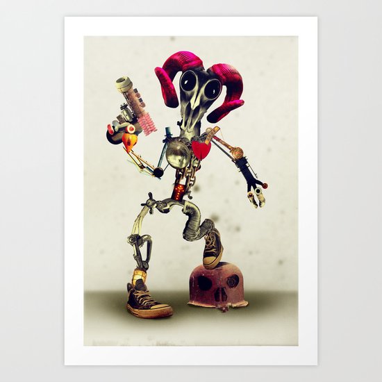 Invader Skull Art Print