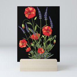 Poppies & Lavendar Mini Art Print