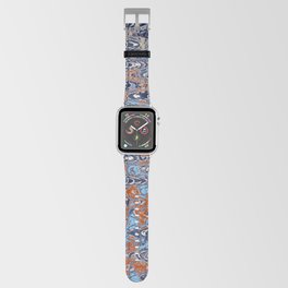 Blue And Red Distorted Abstract Apple Watch Band