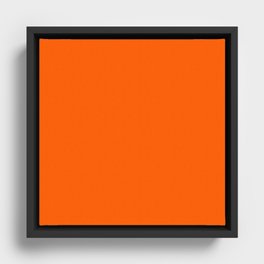 Maximum Orange Framed Canvas