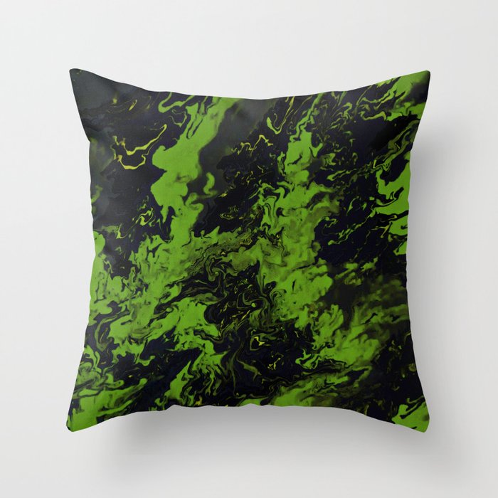 Stormy Weather Black Throw Pillow