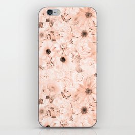 peach floral bouquet aesthetic cluster iPhone Skin