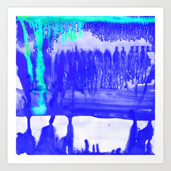 Dip Dye Ultramarine Art Print