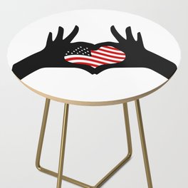 Hands Heart Symbol United Side Table