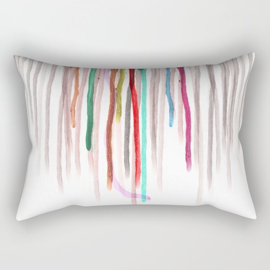 Rainbow Drops of Joy Pride Rectangular Pillow