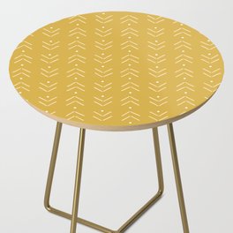Arrow Lines Geometric Pattern 44 in Gold Shades Side Table