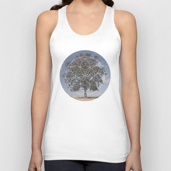 Free Tree Hugs - Geometric Photography Unisex Tank Top