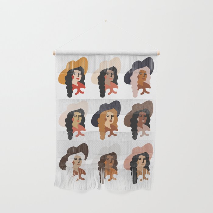Multi Culture Cowgirl Wall Hanging