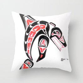 Killer Whale Number 2 Throw Pillow