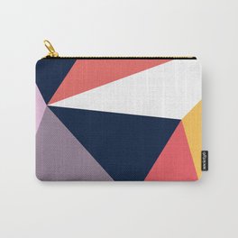 Modern Poetic Geometry Carry-All Pouch | Geometric, Midcenturymodern, Coral, Retro, Orchid, Graphicdesign, Pink, Dynamic, Geometry, Minimal 