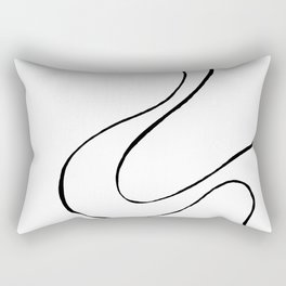 Ebb and Flow 3 - Black and White Rectangular Pillow