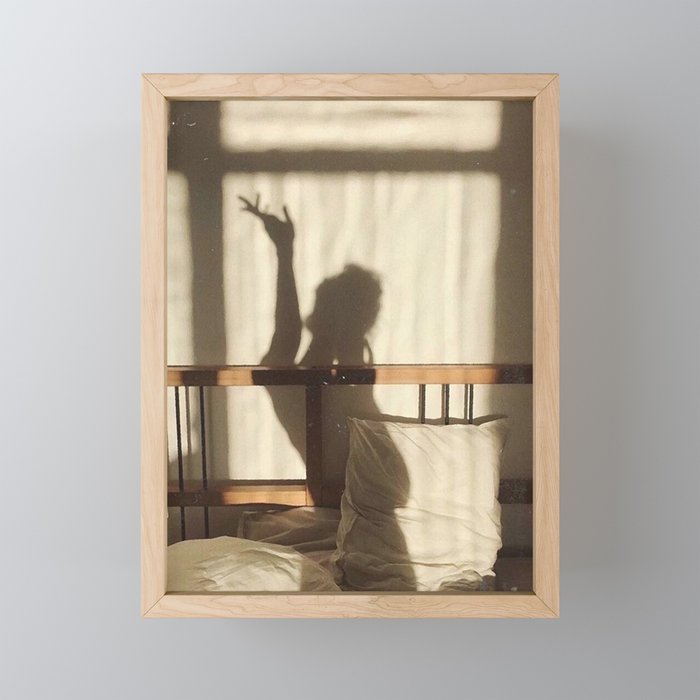 Girl Shade Framed Mini Art Print