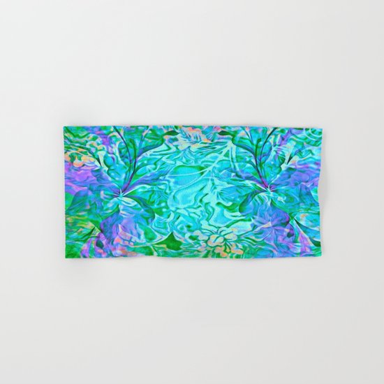 Tropical Breeze Floral Abstract Hand & Bath Towel
