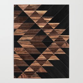 Urban Tribal Pattern No.11 - Aztec - Wood Poster