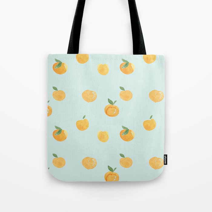 Minty Peach Tote Bag